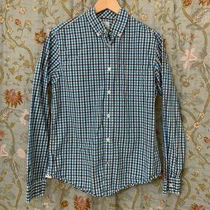 Gap Lived-In Button Down Check Pattern Men’s Shirt